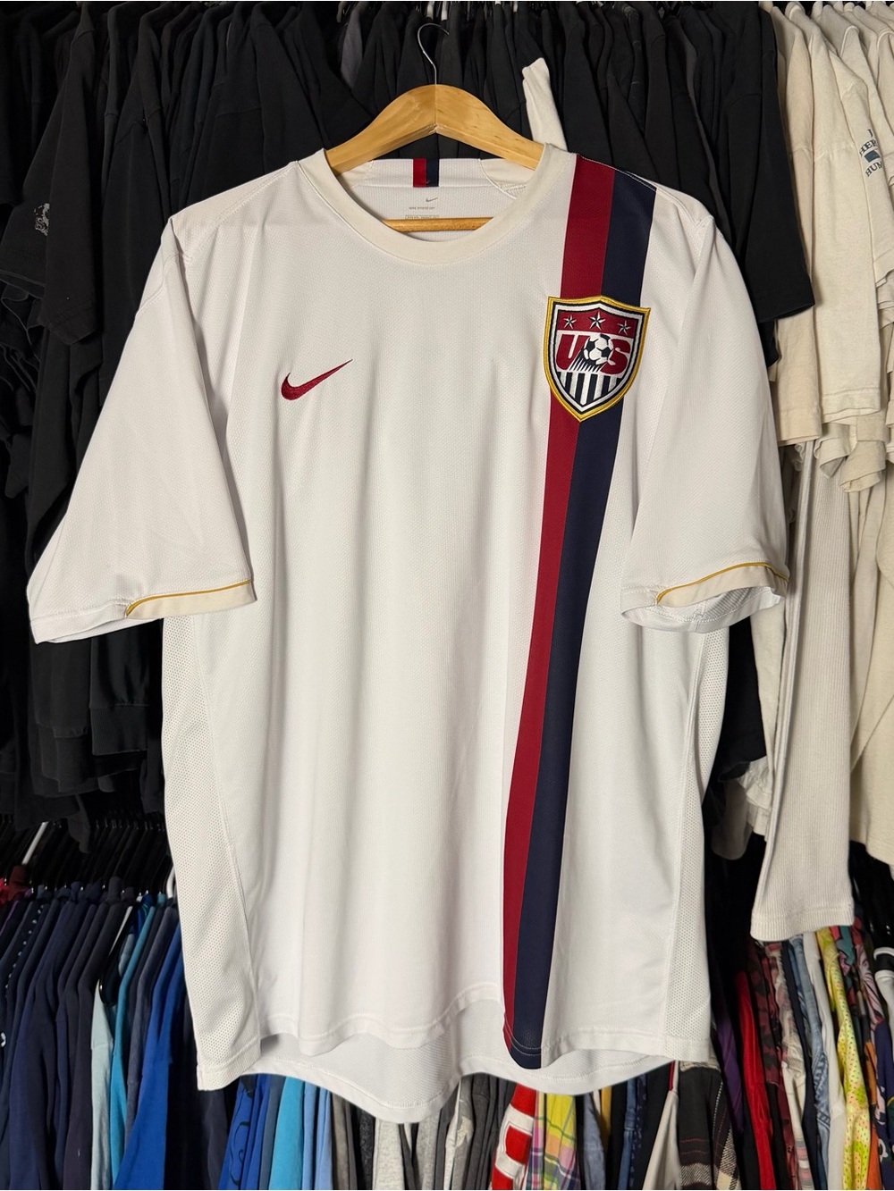 Vintage Nike USMNT Team USA Jersey Mens XXL White 2006-2008 Home Kit World Cup